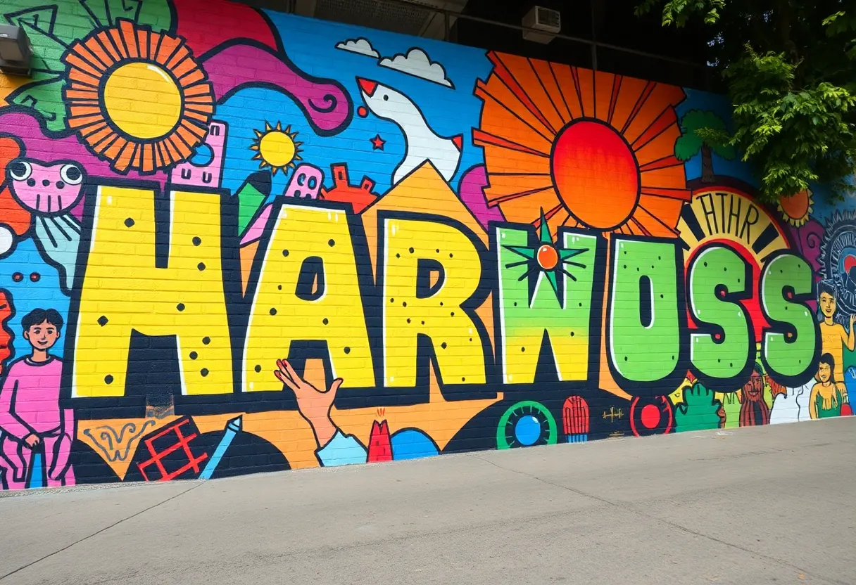 Artistic mural symbolizing activism in Savannah
