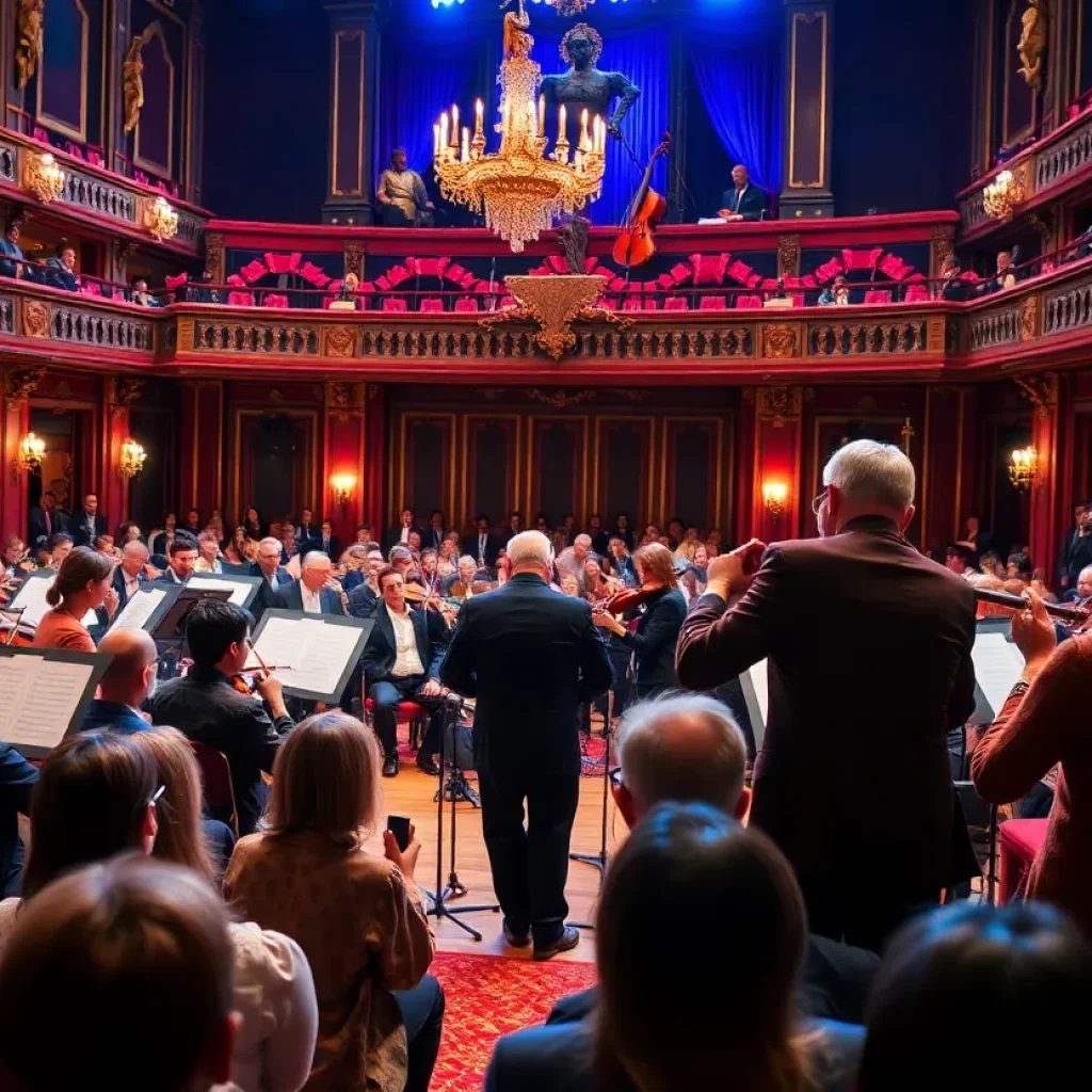 Orchestra performing at the Savannah Philharmonic concert