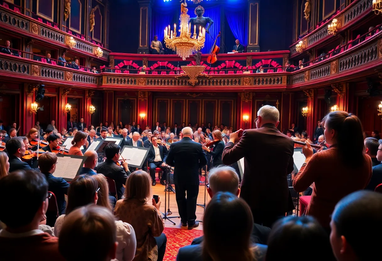 Orchestra performing at the Savannah Philharmonic concert