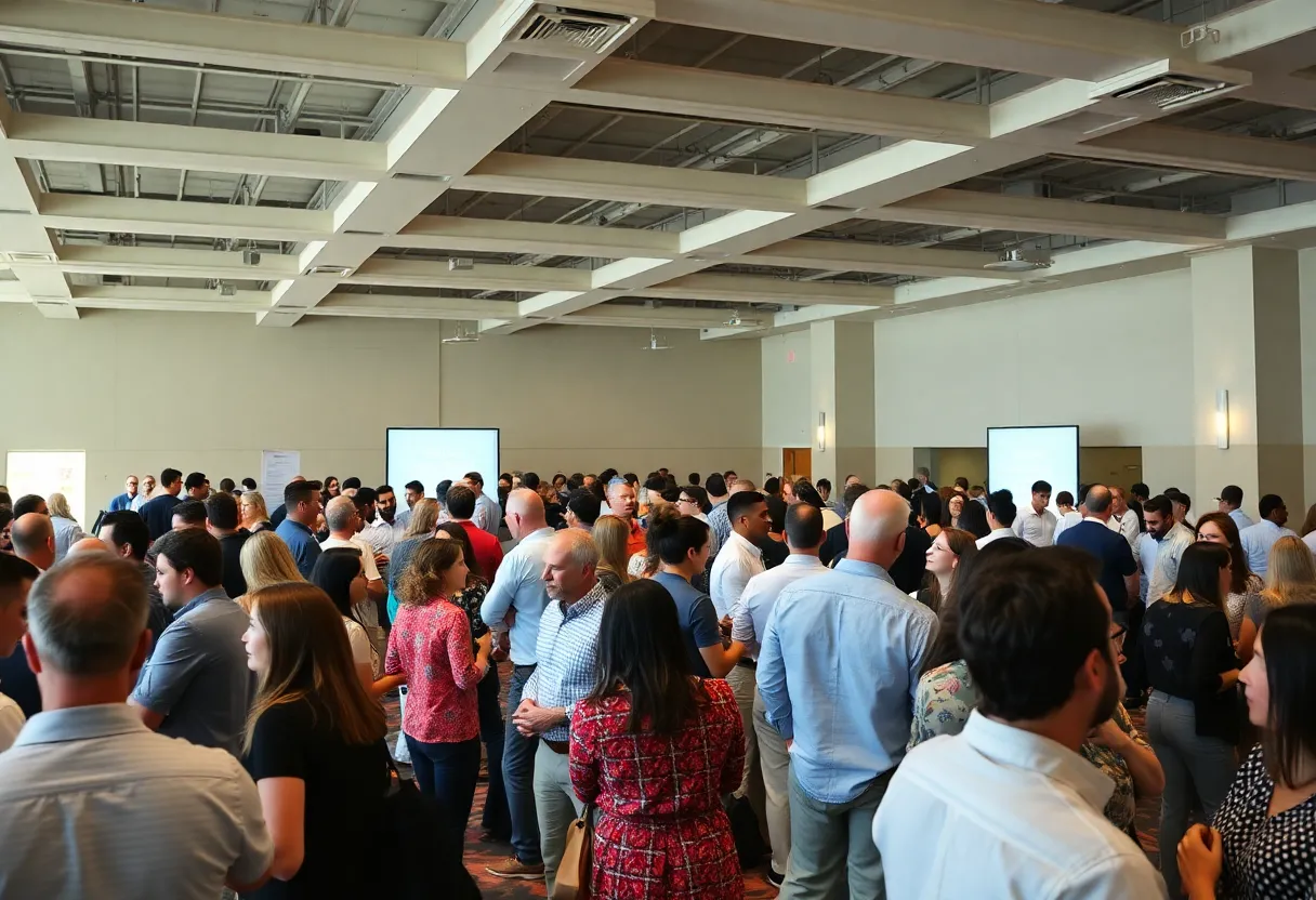 Attendees networking at the Mayor's Small Business Conference in Savannah
