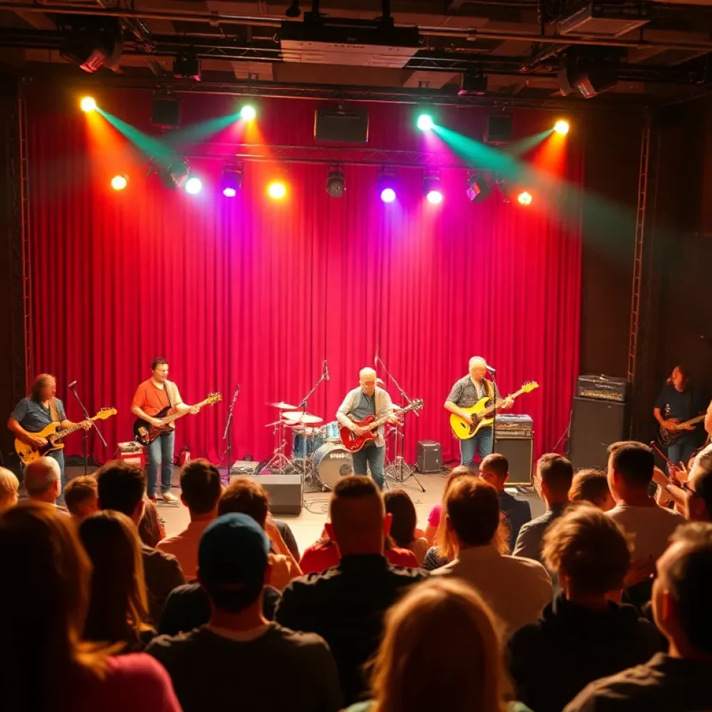 Musicians performing in The Million Dollar Quartet show