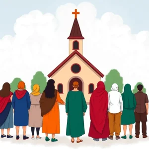 Illustration symbolizing religious freedom and diversity.