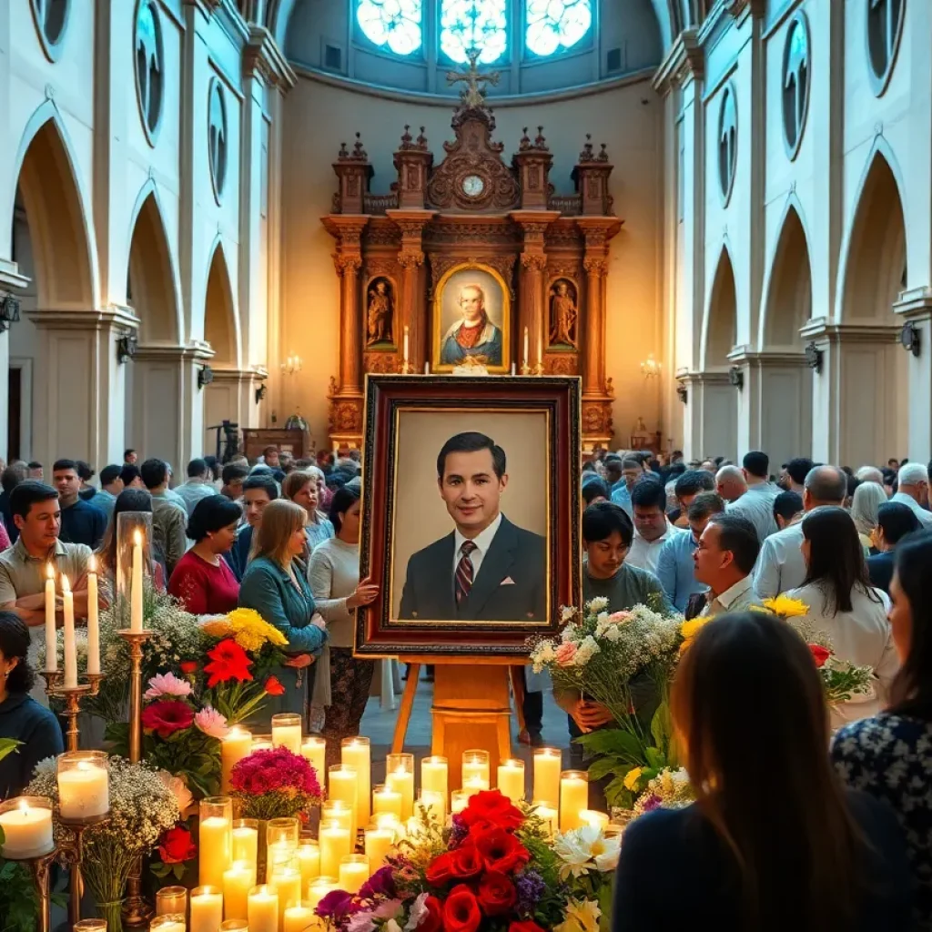 Community members gathered at Cathedral Basilica honoring Pope Francis