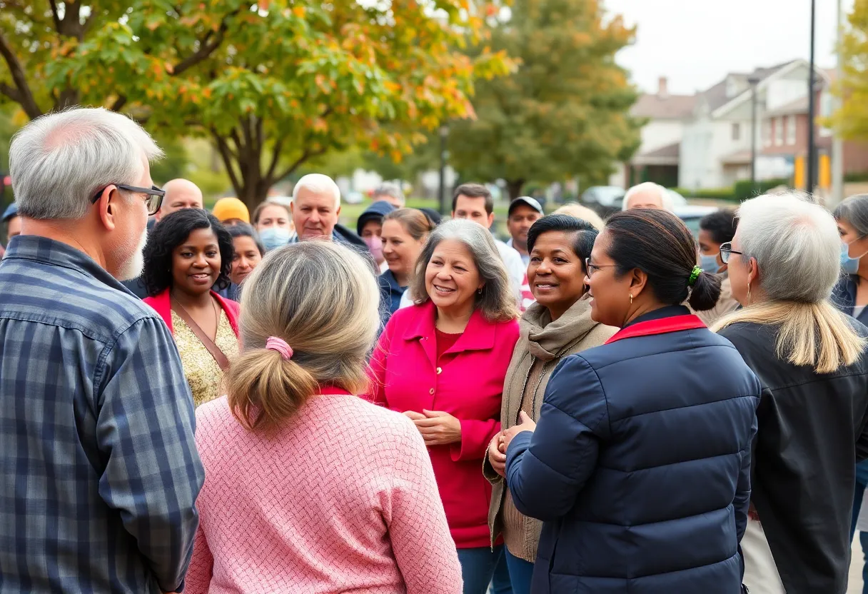 Residents of Savannah participating in a community survey
