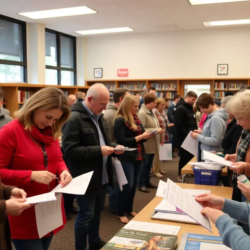 Community members attending the Savannah Expungement Clinic at the library