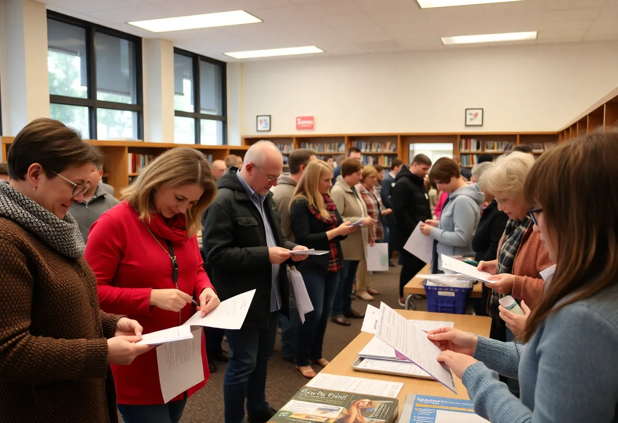 Community members attending the Savannah Expungement Clinic at the library
