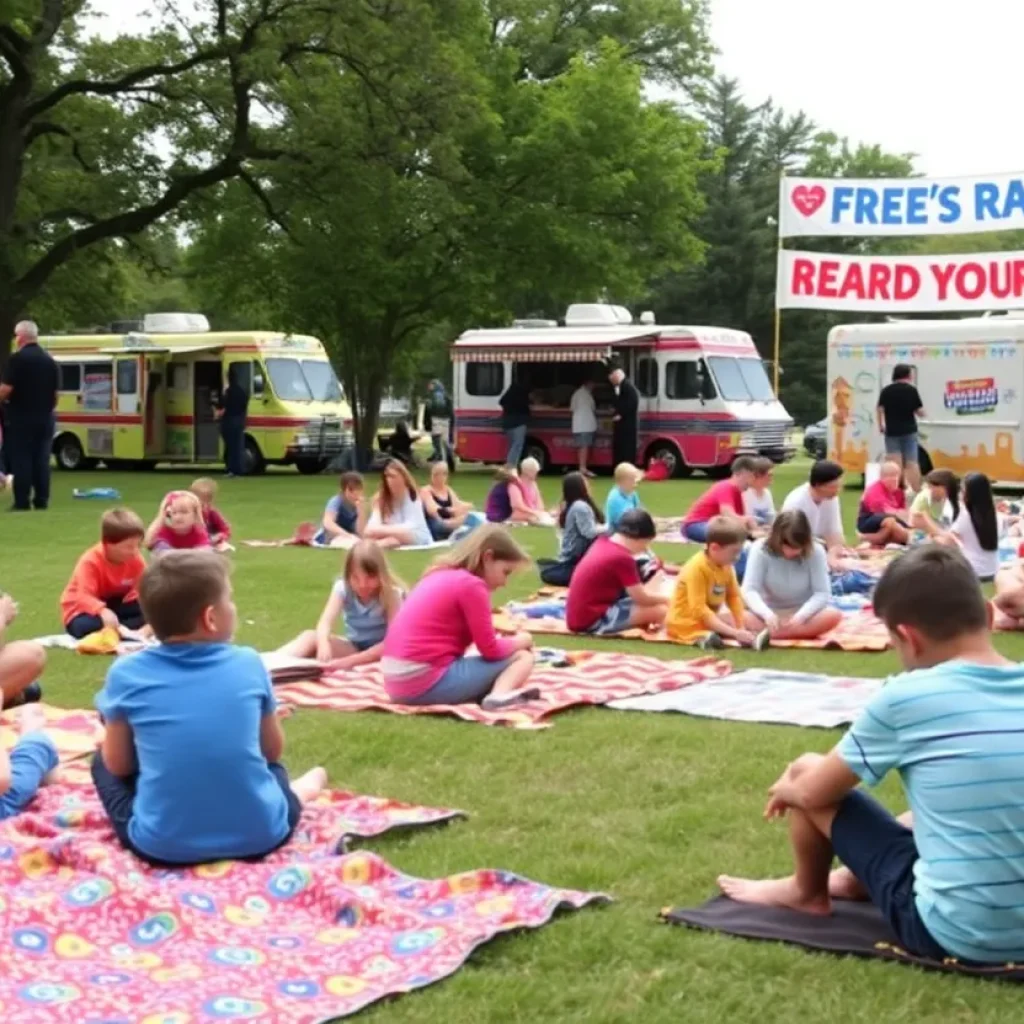 Families enjoying activities at the Savannah Family Fun Event