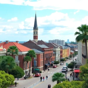 A picturesque scene in Savannah, Georgia, highlighting the city’s charm and potential job opportunities.
