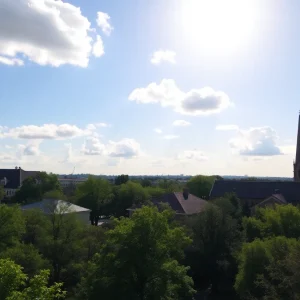 Scenic view of Savannah under sunny skies