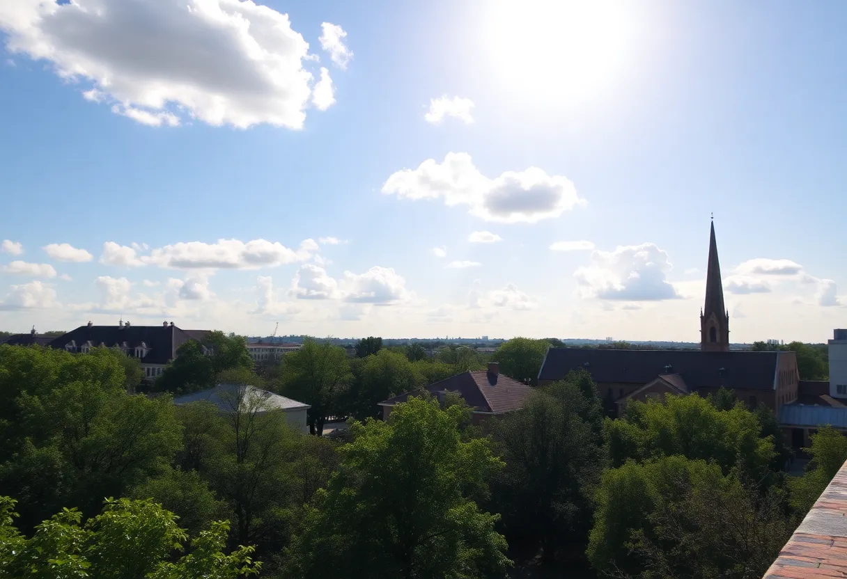 Scenic view of Savannah under sunny skies
