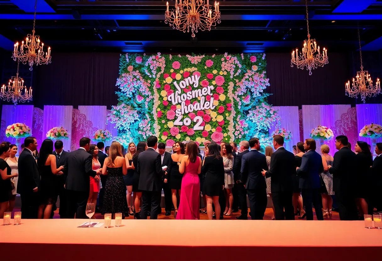 A celebratory event at Savannah State University's gala showcasing attendees and elegant decor.