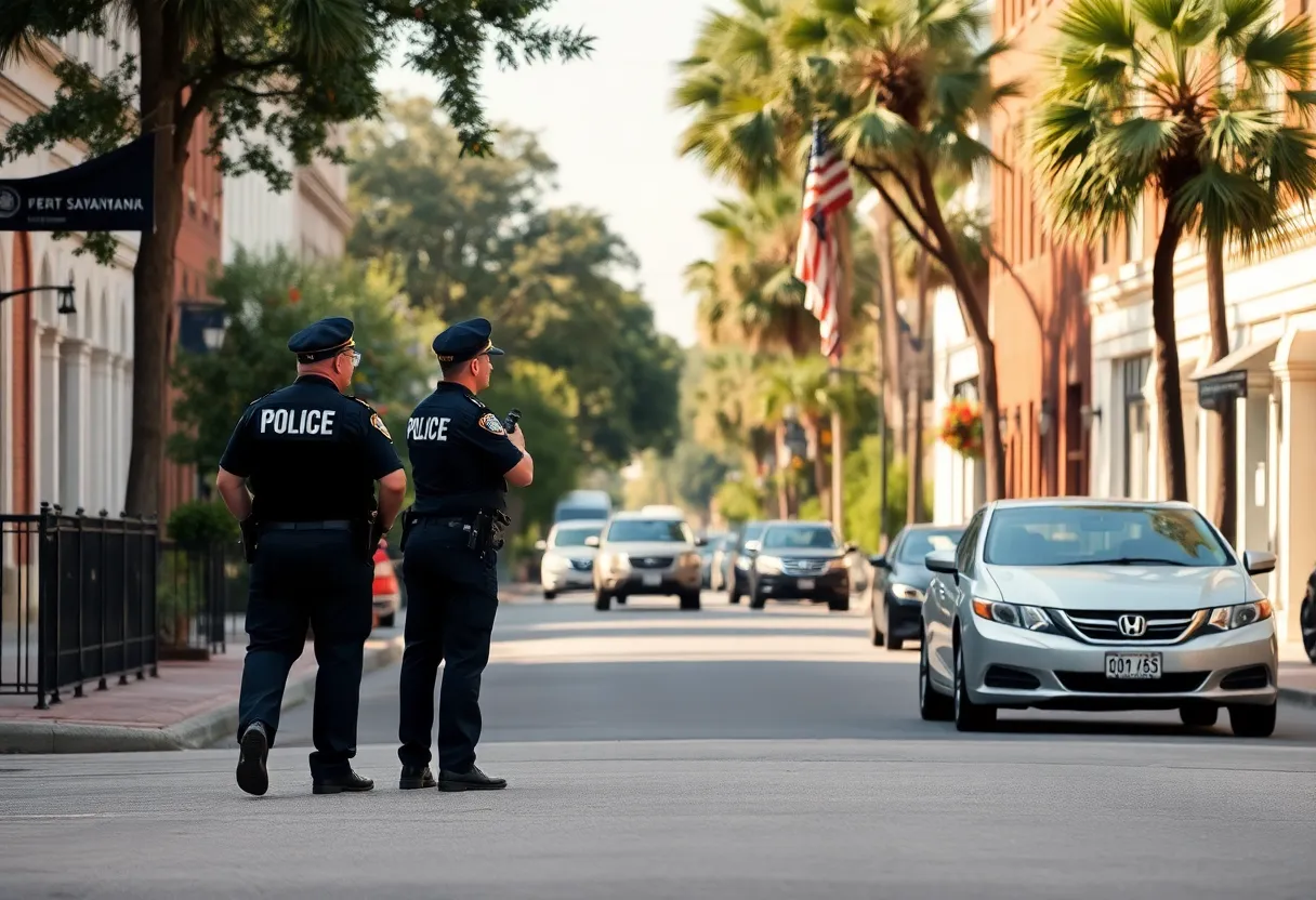 Police presence on Savannah street after shooting incident