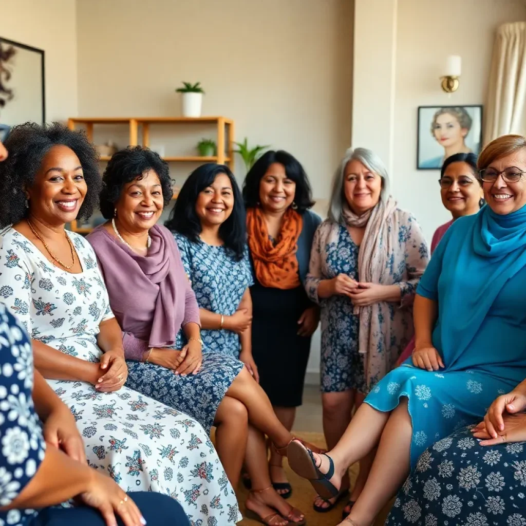 A gathering of women leaders in Savannah celebrating community contributions.