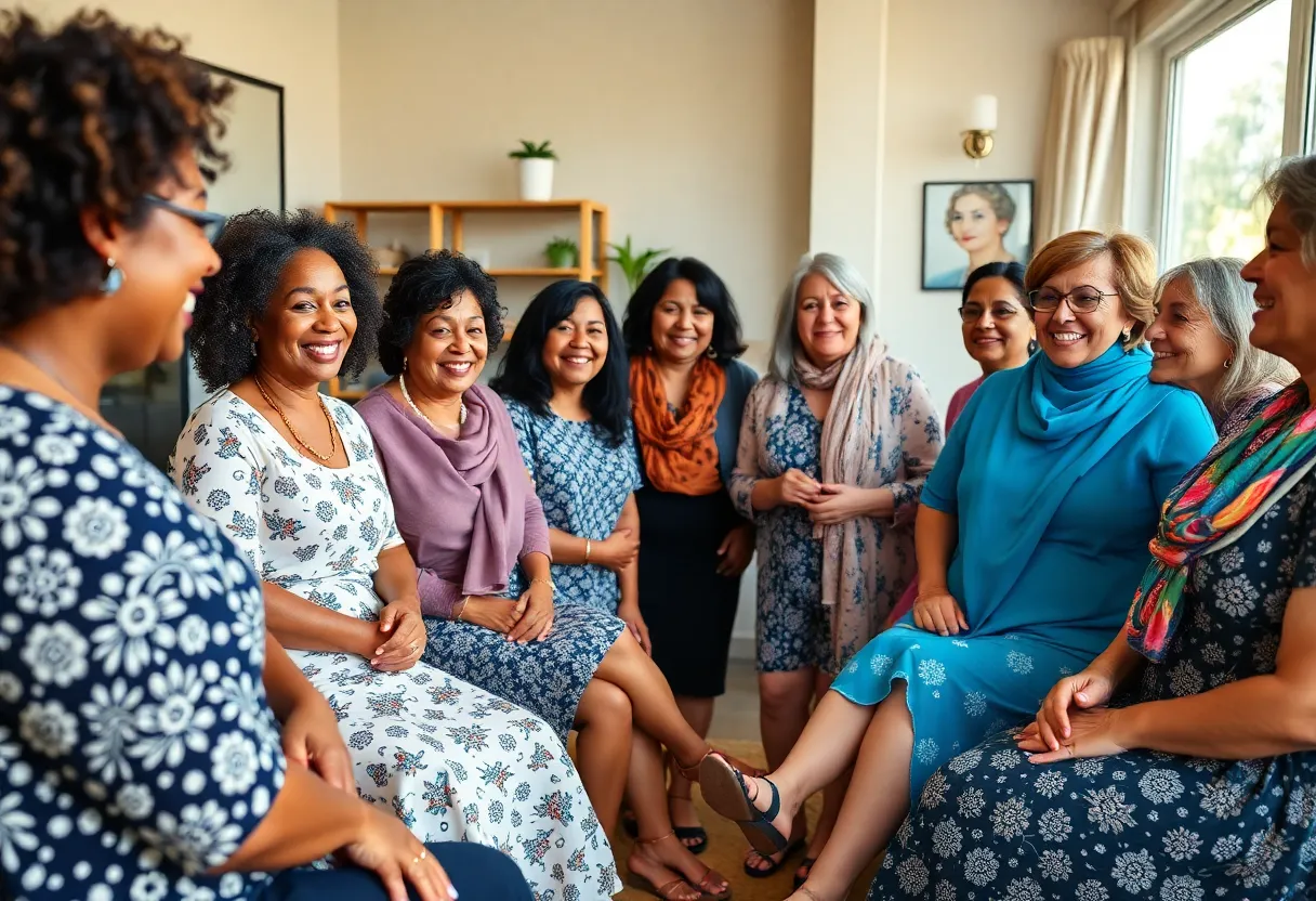 A gathering of women leaders in Savannah celebrating community contributions.