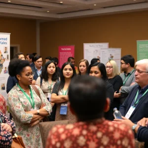 Attendees participating in a trauma-informed responses summit