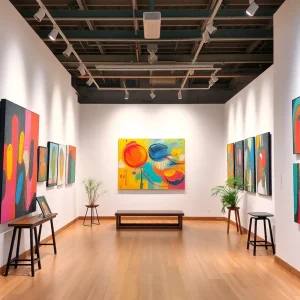 Artworks displayed during The BE Exhibition in Savannah.