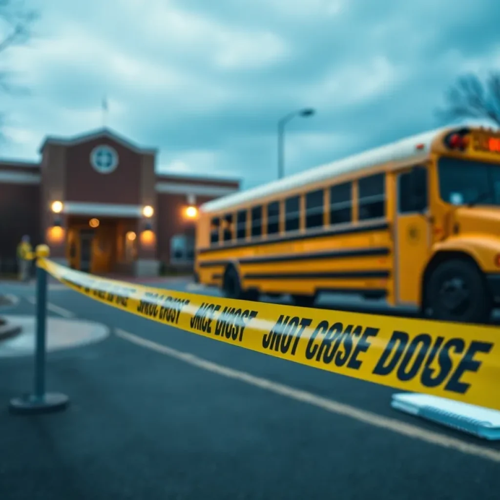 Scene of Apalachee High School shooting with police presence