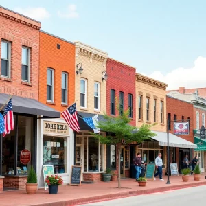 View of downtown Madison highlighting local businesses