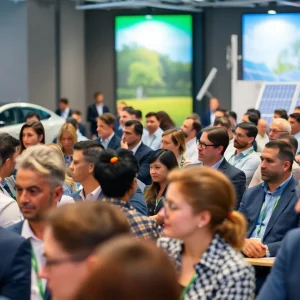 Conference on clean technology and sustainability with attendees
