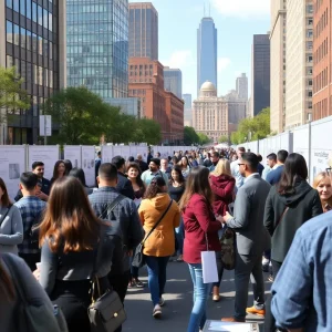 Job fair in Georgia showcasing job seekers and employers