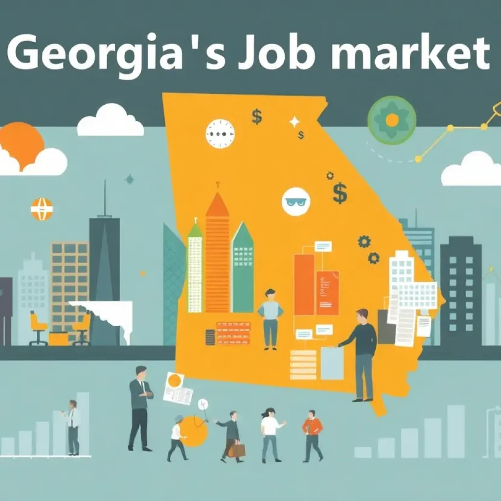 Graphical depiction of the job market trends in Georgia