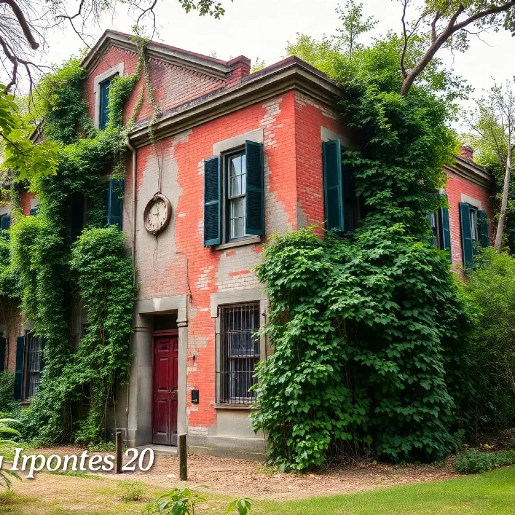 Neglected historic building in Savannah