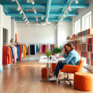 Interior view of House of Colour Central Savannah, featuring color analysis displays.