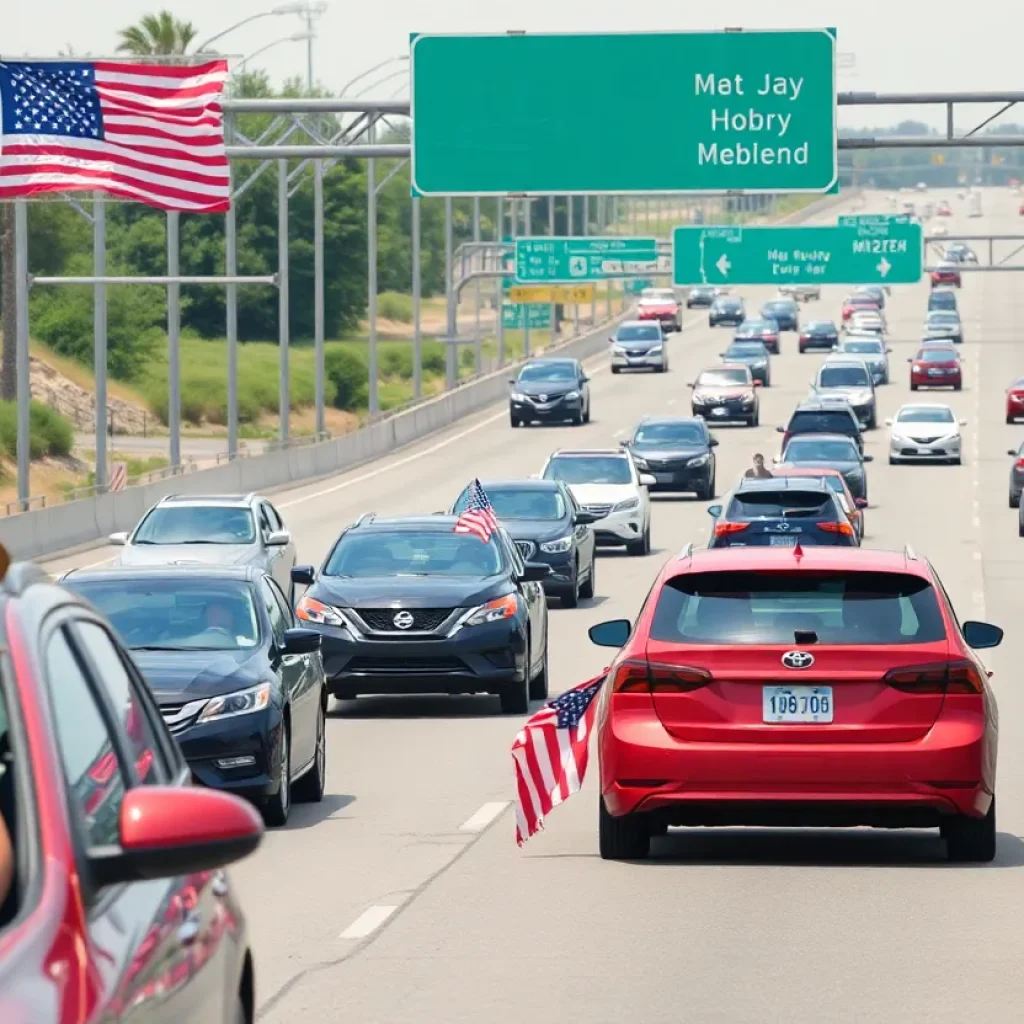 Highway traffic during Memorial Day weekend