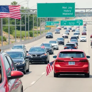 Highway traffic during Memorial Day weekend