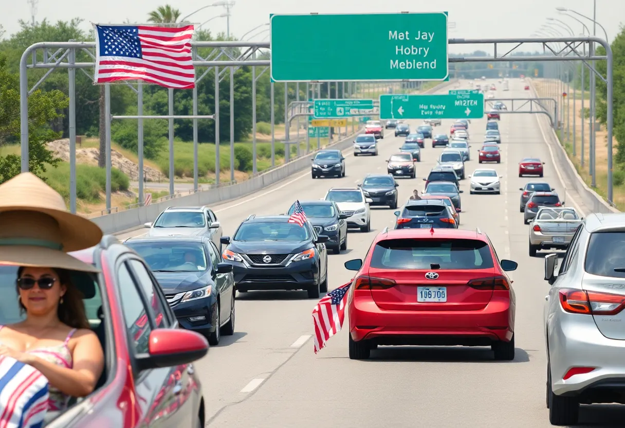 Highway traffic during Memorial Day weekend
