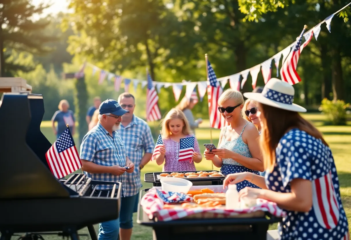 Families celebrating Memorial Day weekend in Georgia with various activities