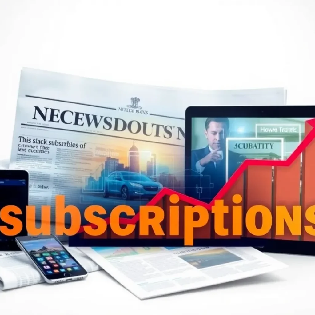 Digital representation of subscriber growth for New York Times
