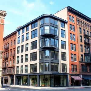 Architectural rendering of the Oglethorpe Residences mixed-use development