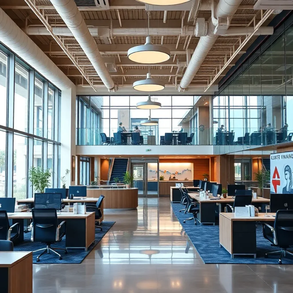 Interior view of Pinnacle Financial Partners new Duluth office