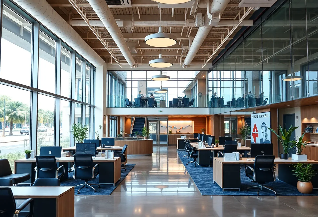 Interior view of Pinnacle Financial Partners new Duluth office