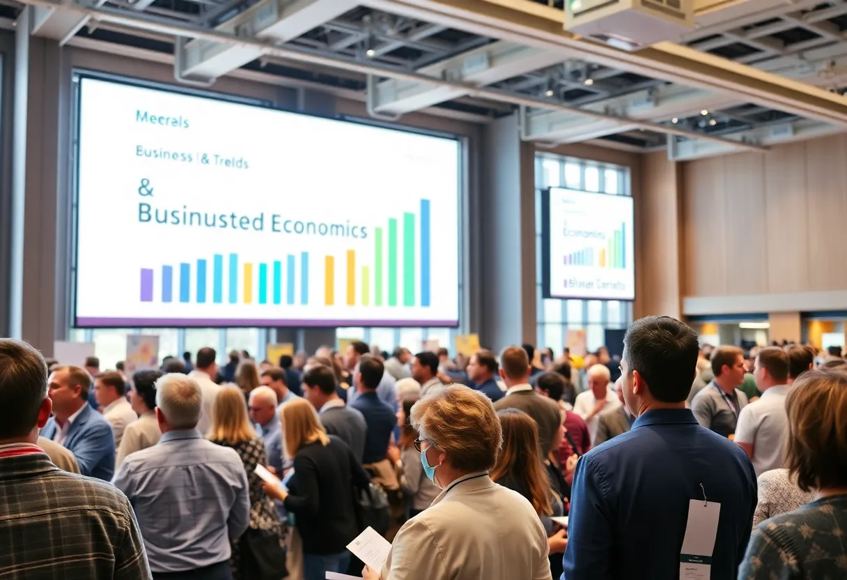 Attendees at the Savannah Small Business Conference discussing economic trends
