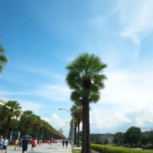 Transitioning weather in Savannah showcasing sunny days and impending storms