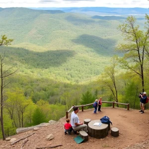 Scenic view of the Silver Comet Trail in Northwest Georgia with outdoor enthusiasts.