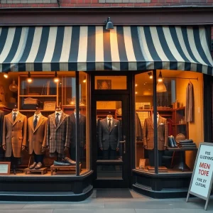 Exterior view of The Squire Shop, a classic men's clothing store