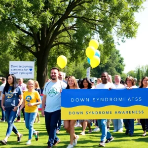 Participants walking at the BAPS Charities Walkathon in Forsyth Park