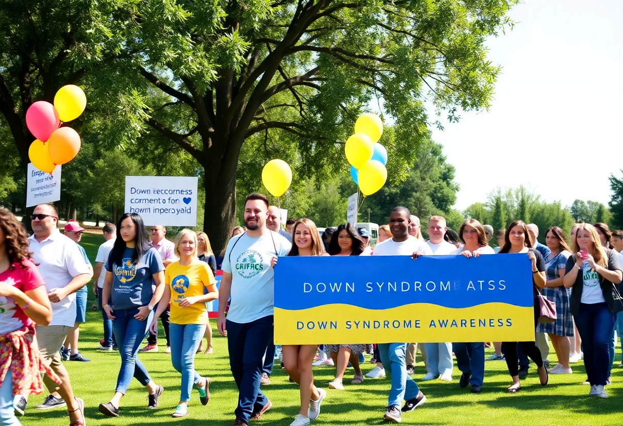 Participants walking at the BAPS Charities Walkathon in Forsyth Park