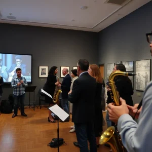 A gathering at the Savannah History Museum for Ben Tucker's tribute event.