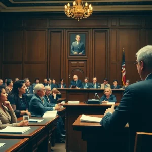 Scene from the courtroom during the Bluffton murder trial