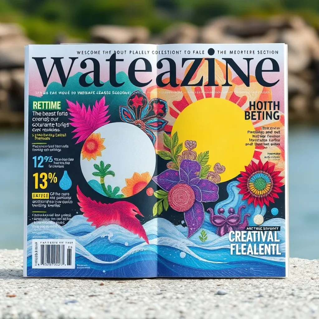 Cover of Savannah State University's Estuary magazine, showcasing vibrant artwork.