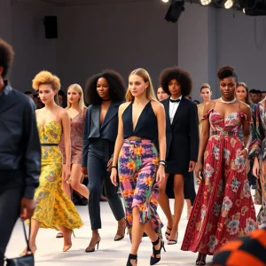 Models showcasing diverse fashion at a runway event
