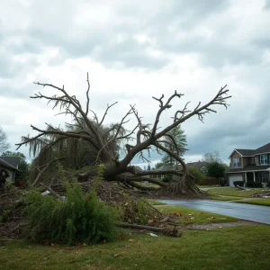 Damage caused by an EF2 tornado in Henry County