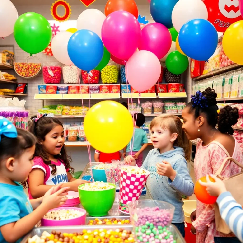 Children and families enjoying activities at National Pralines Day event
