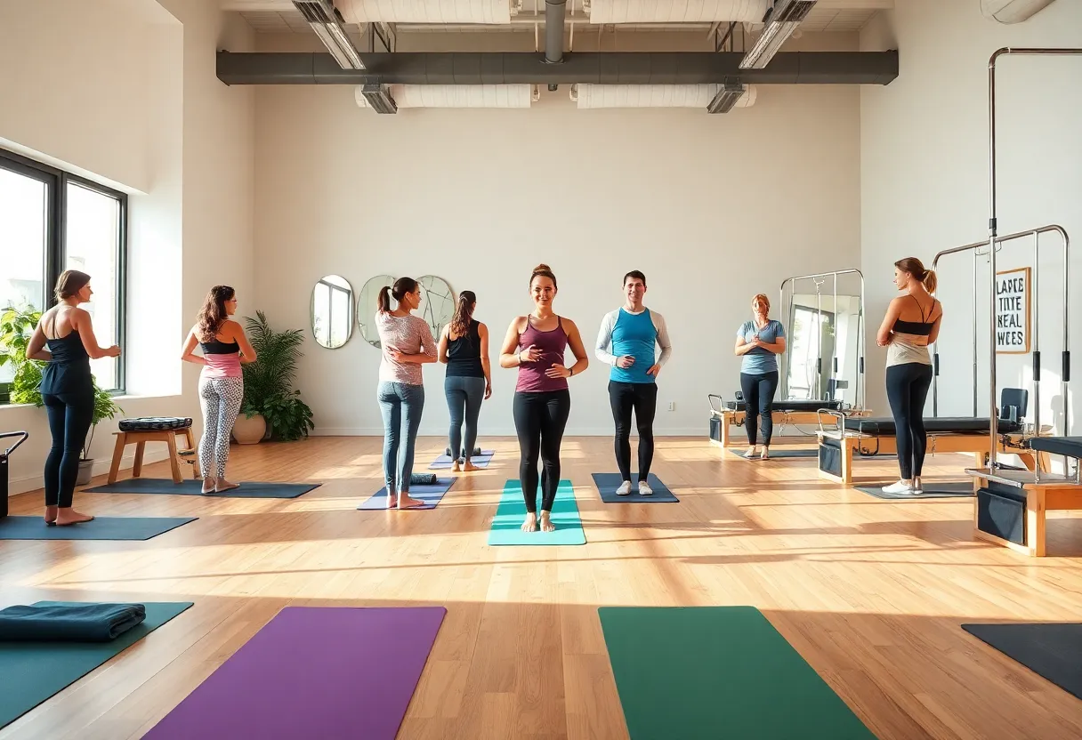 Interior of Ōtium Movement Studios showcasing fitness equipment and a welcoming atmosphere