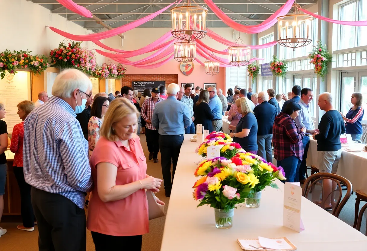 People engaging in a community event at the Pooler Chamber of Commerce