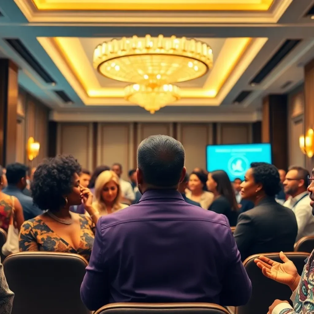 Attendees at the African American Publishers Conference in Savannah engaging in discussions.